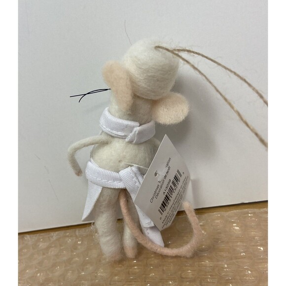 Silver Tree Surgical Nurse Felted Dressed Mouse Ornament NWT - Picture 6 of 6